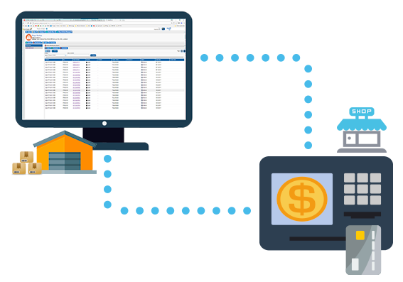 Issue Automically A graphic showing how inventory is issued with Beesion's Telecom Inventory Management software